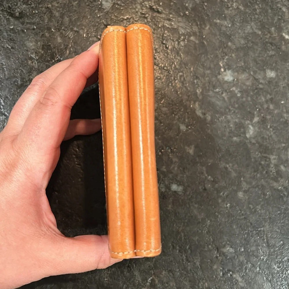 Celine Tri-fold Wallet Vintage 99 Macadam Pattern Leather/PVC Brown - Picture 6 of 13